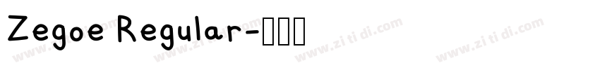 Zegoe Regular字体转换